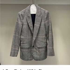 J. Crew Black and White Plaid Blazer
